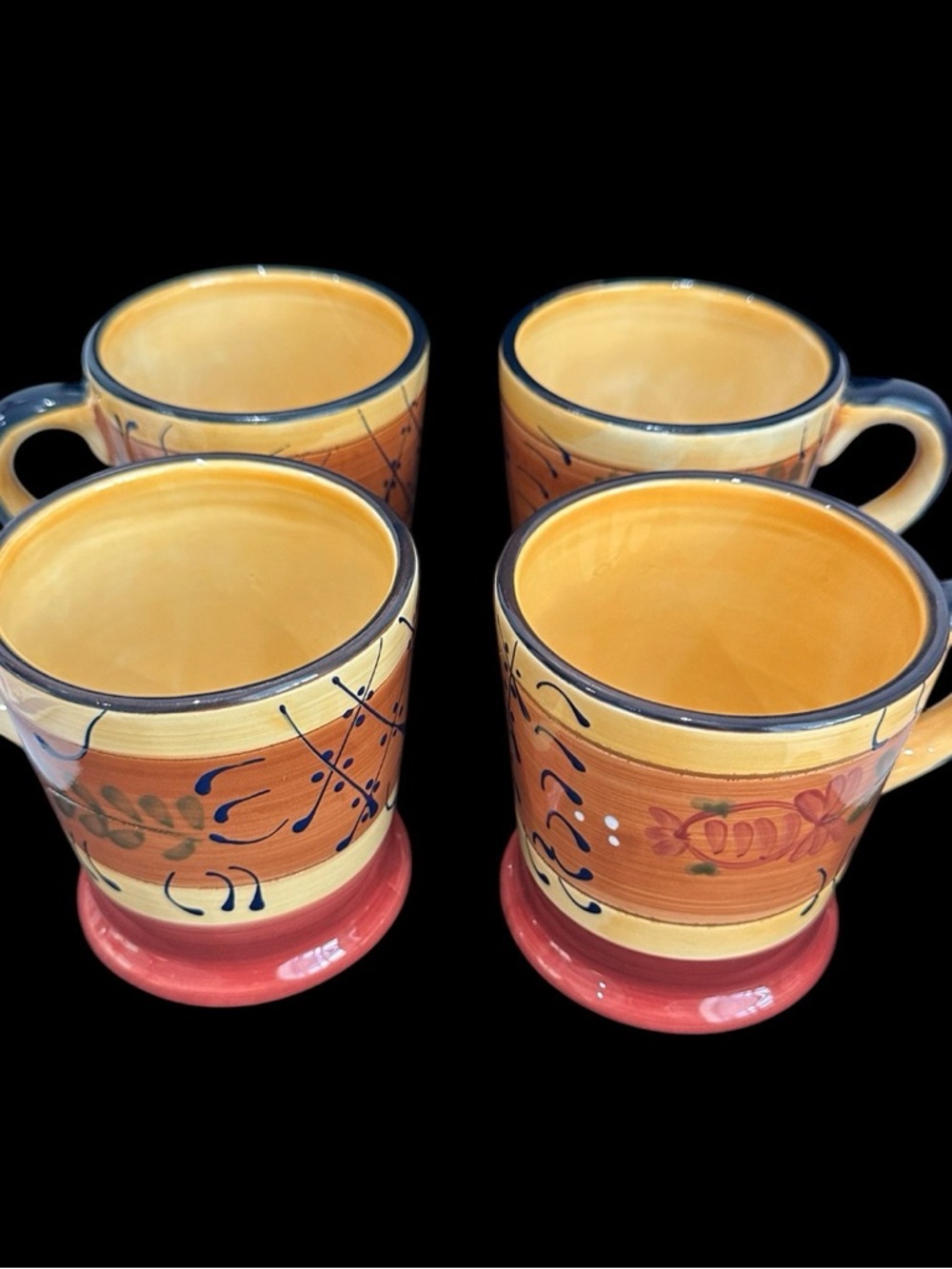 Ambiance Romance Nanette Vacher Mug 16 oz  Wide Band Lot of 4